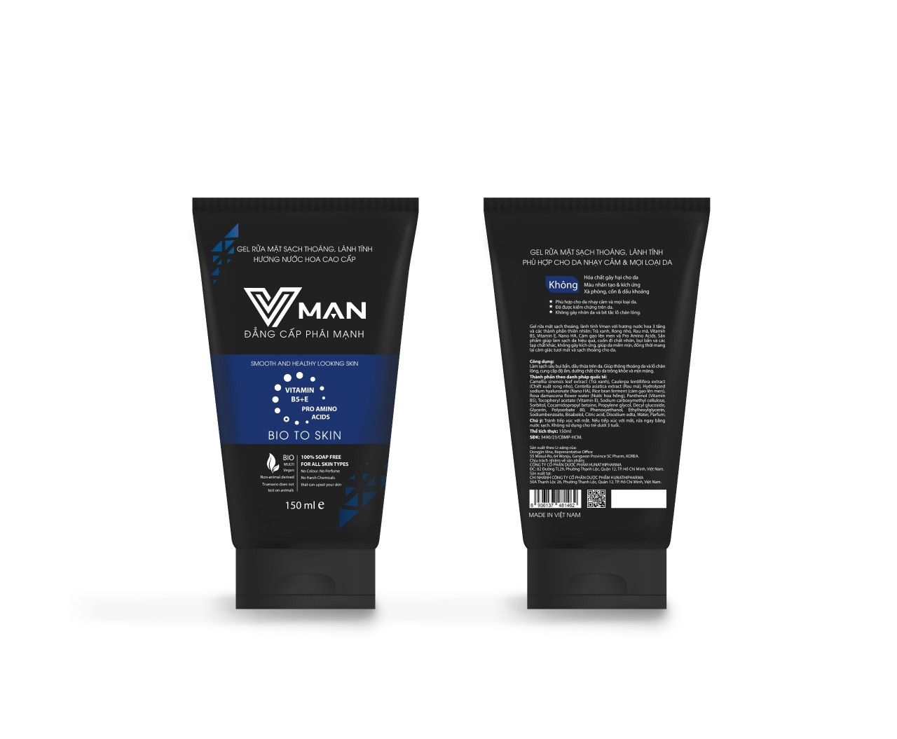 VMAN Gel rửa mặt sạch thoáng, lành tính